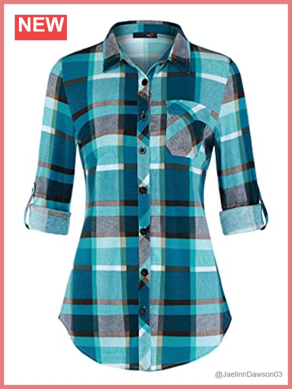 Women's Soft Knit Button Down Shirt Roll Up Long Sleeve Work Blouse Top